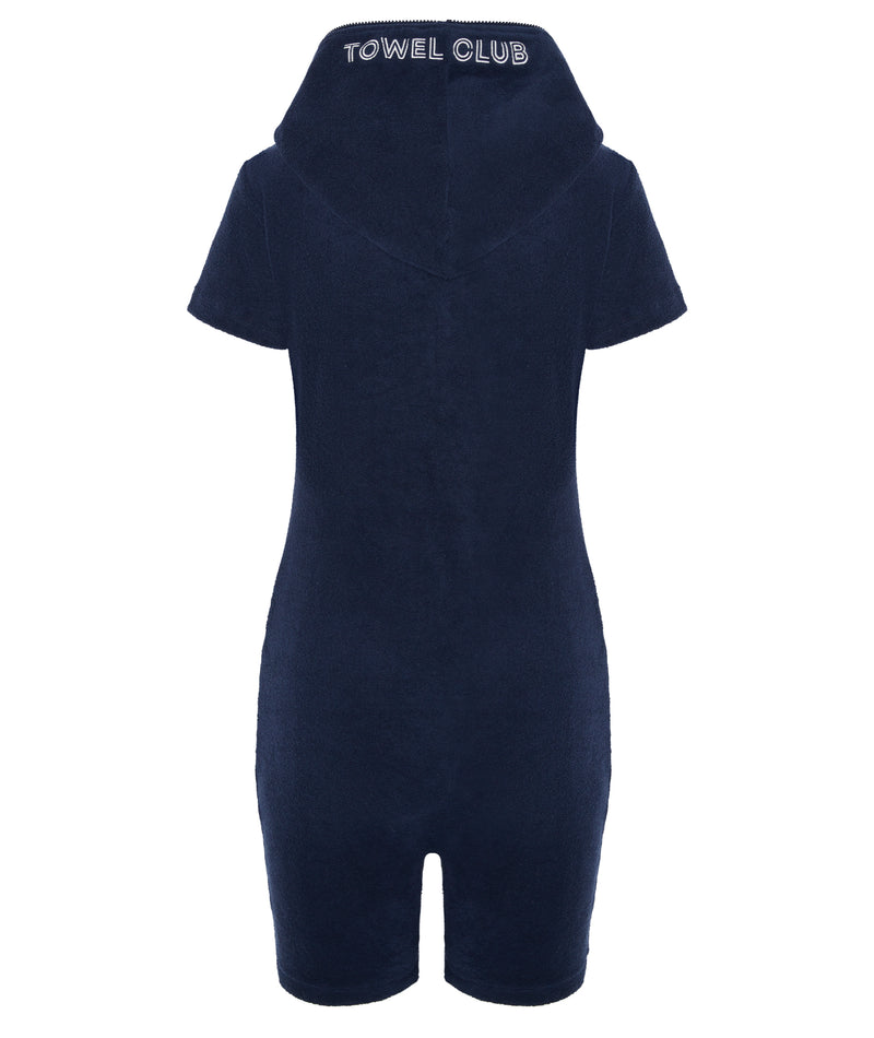 Towel Short Slim Jumpsuit Navy