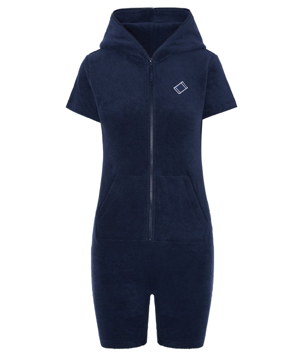 Towel Short Slim Jumpsuit Navy