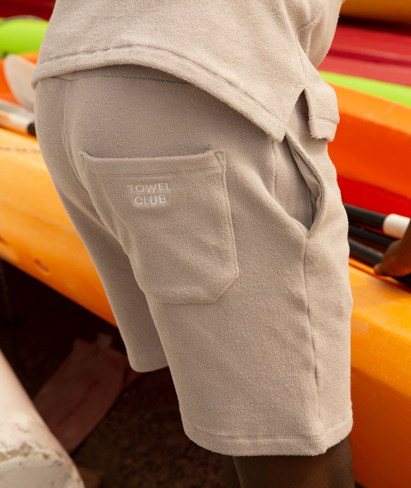 Towel Shorts Light Grey