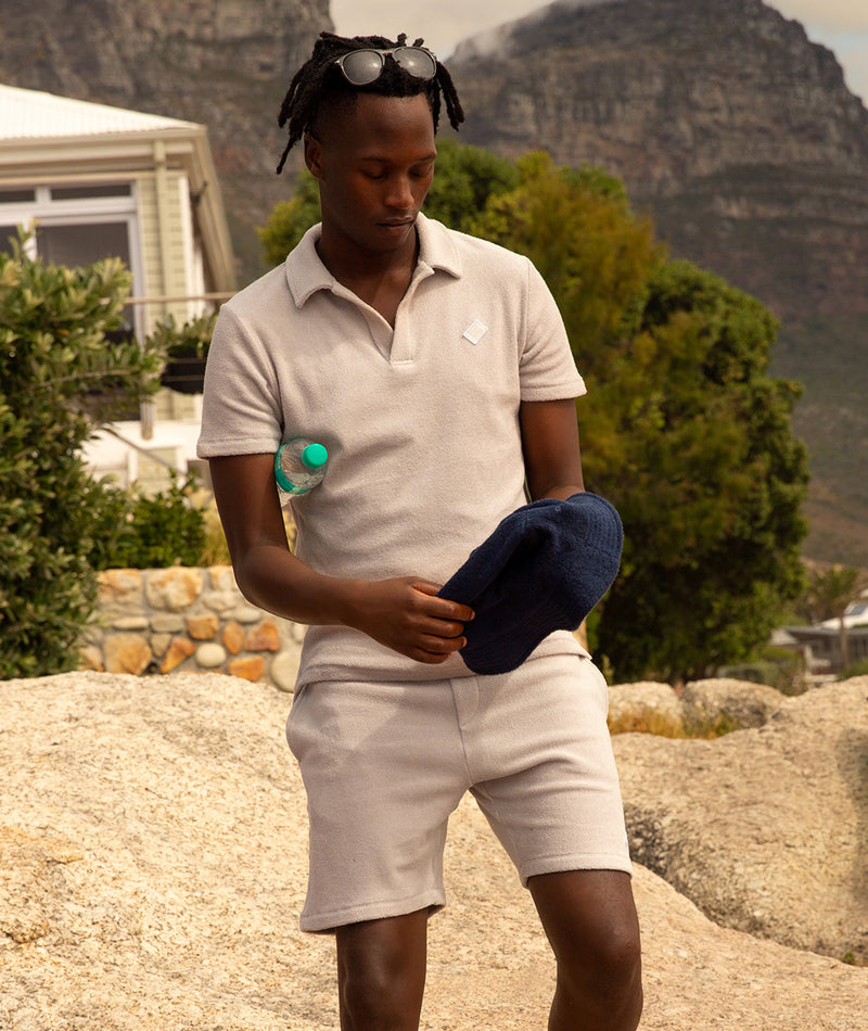Towel Shorts Light Grey