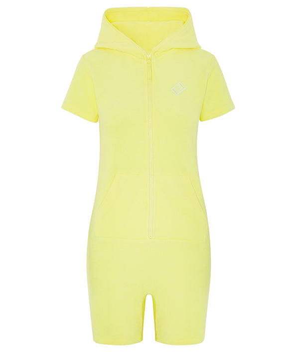 Towel Short Slim Jumpsuit Yellow