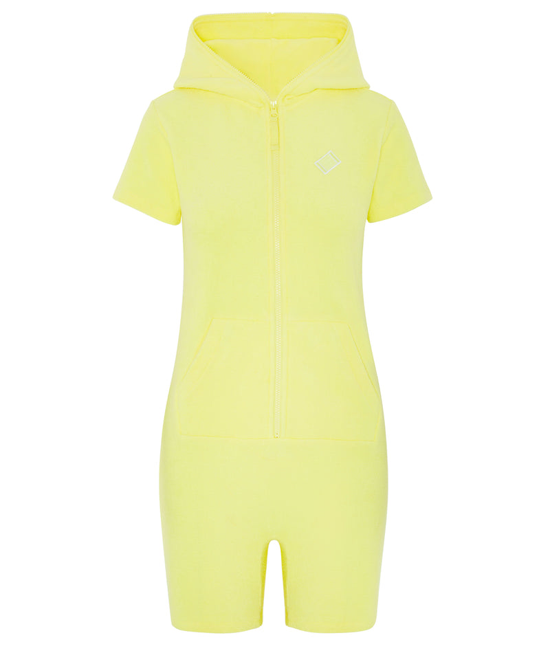 Towel Short Slim Jumpsuit Yellow