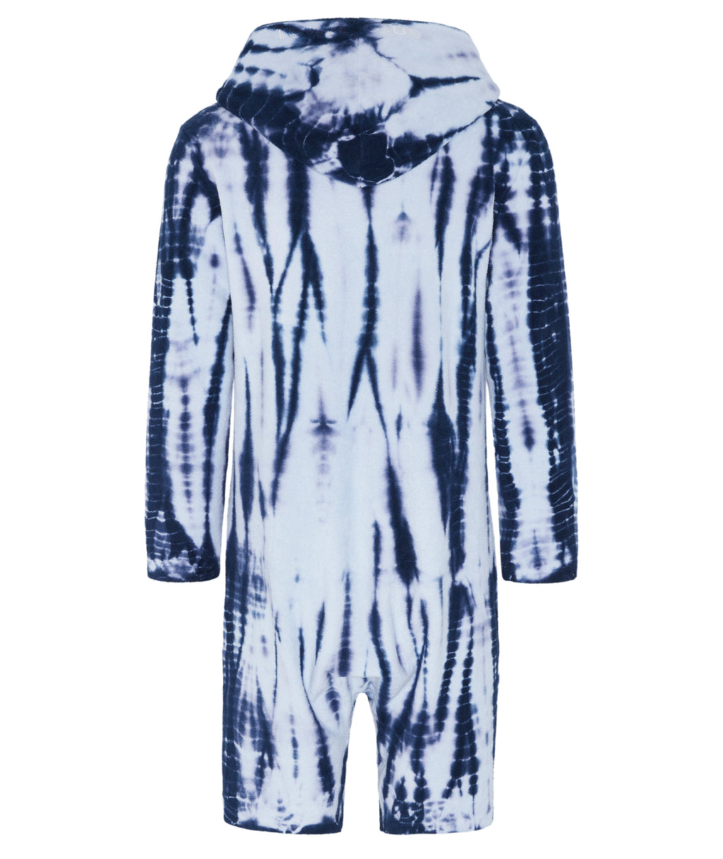 Towel Jumpsuit Blue Tie Dye Towel Club