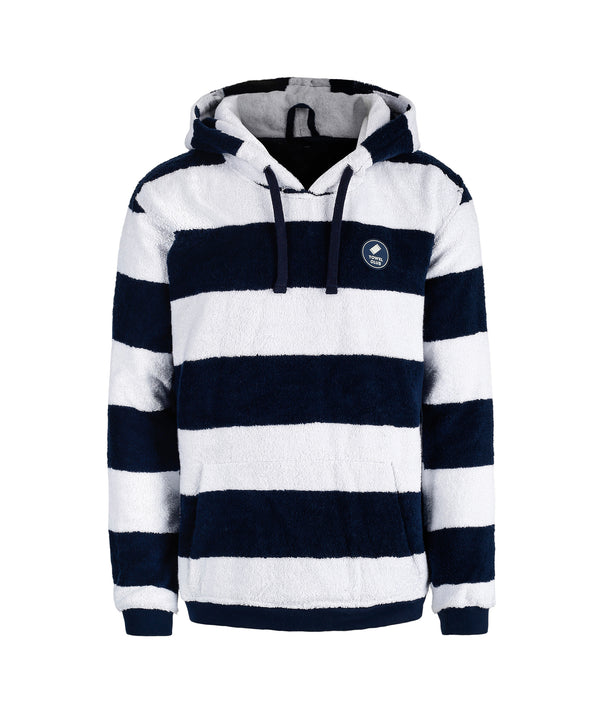 Towel Hoodie Navy Striped