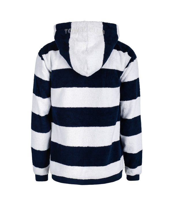 Towel Hoodie Navy Striped