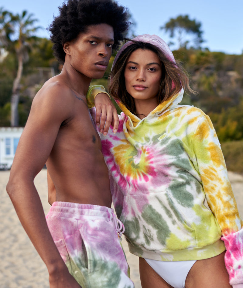 Towel Hoodie Tie-Dye